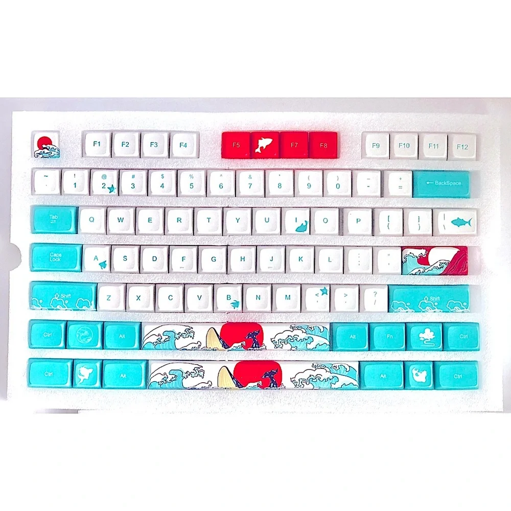 Set of 131 Keycaps for Gamer Keyboard Men Computer Unisex Electronics Gift NWT